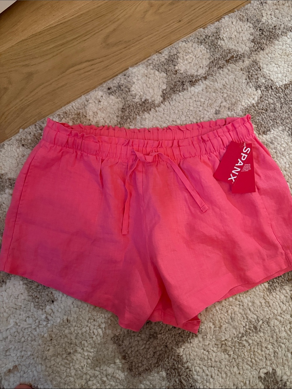 SPANX Hot Pink High-Waist Drawstring Women’s Shorts